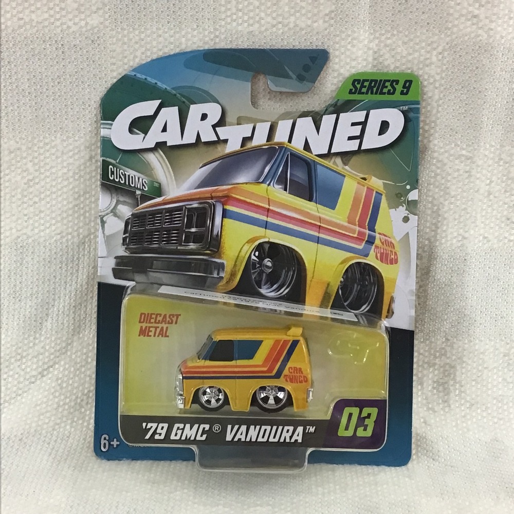 CarTuned Series 9 79 GMC Vandura 03 Yellow Tooned Diecast Metal Custom Van MGA